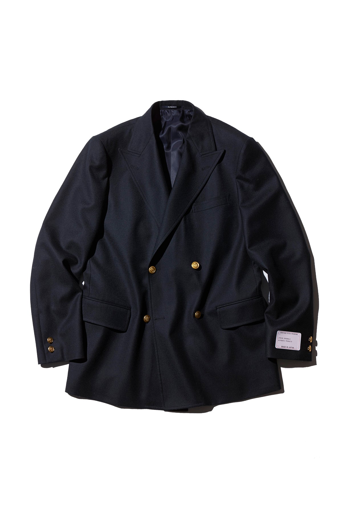 jプレス 紺ブレ SAXONY 4B BLAZER JAPAN MADE-