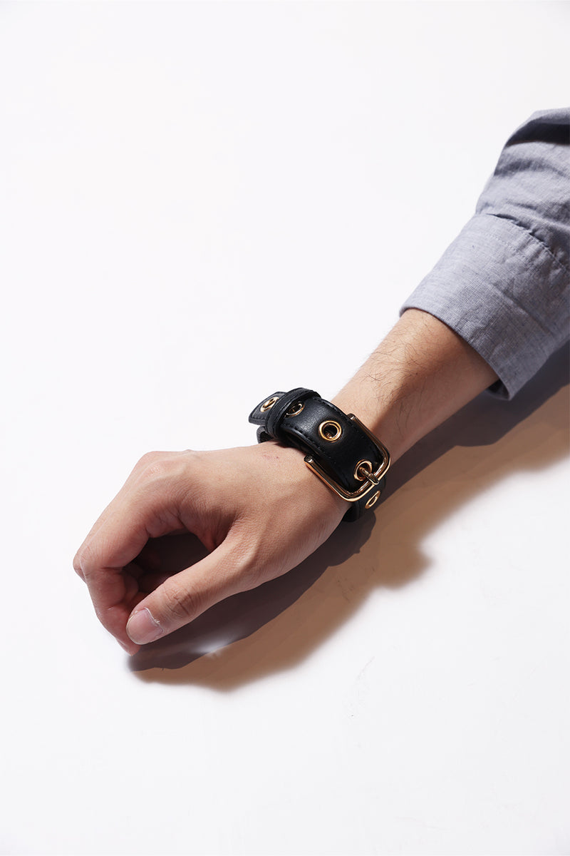 Black Leather Bracelet